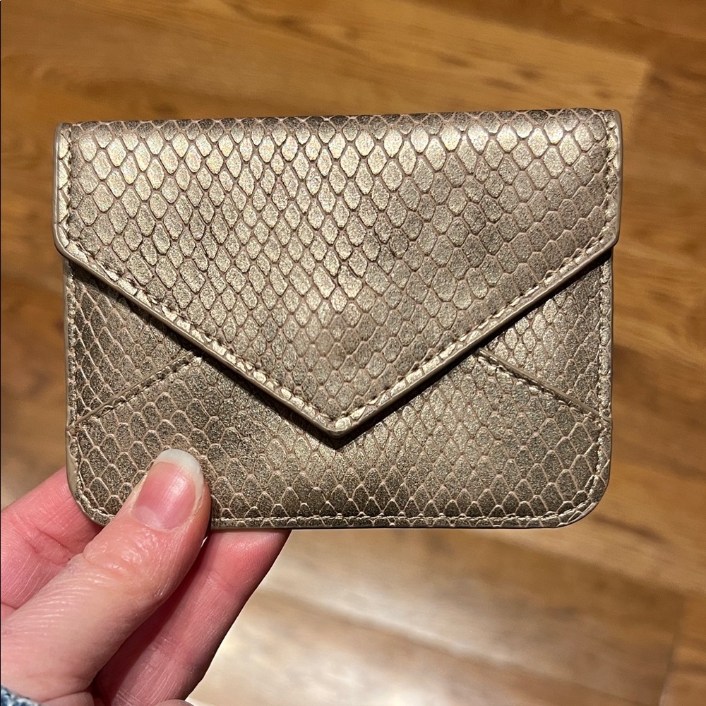 Vegan Leather Gold Card Holder Wallet